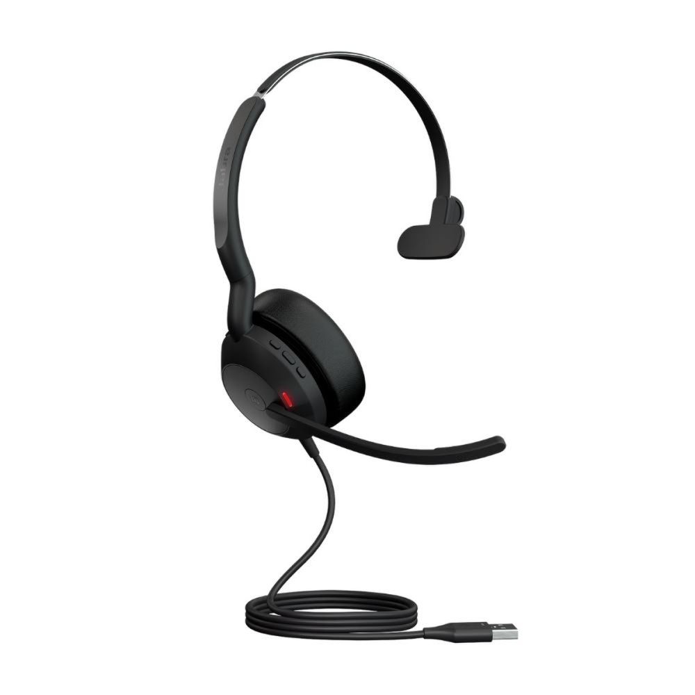 Jabra Evolve2 50, Corded Headset, USB-A, MS Mono, Black, Microsoft