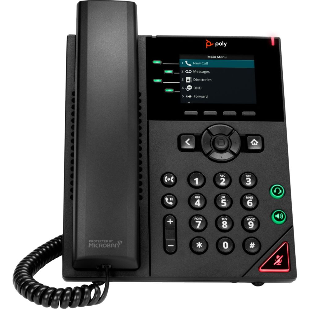 Poly VVX 250 4-Line PoE IP Phone 89B62AA#AC3 - VoIP Supply
