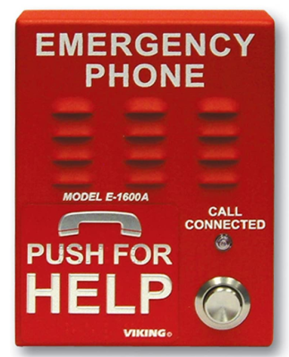 Viking Red Analog Emergency Phone with Enhanced Weather Protection E-1600A-EWP