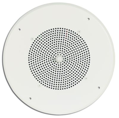 Bogen 8" Ceiling Speaker, Bright White, with Terminal Strip and Recessed Volume Control S86T725PG8UBRVR