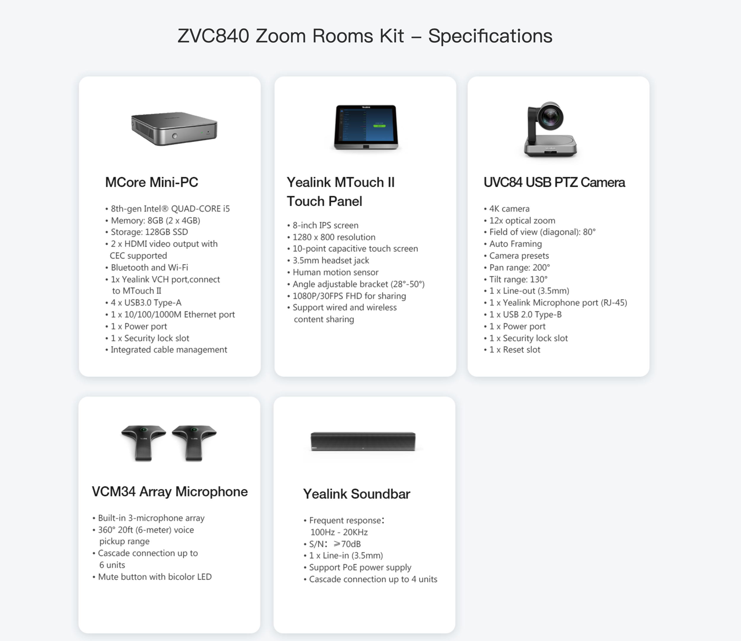 yealink zvc840 zoom rooms