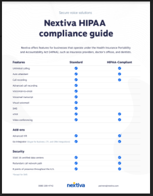 Nextiva HIPAA